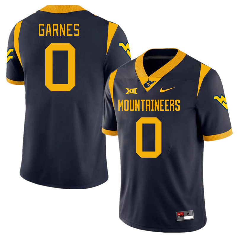 Men #0 Ayden Garnes West Virginia Mountaineers College 2024 New Uniforms Football Jerseys Stitched S